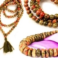 Unakite Necklace Mala