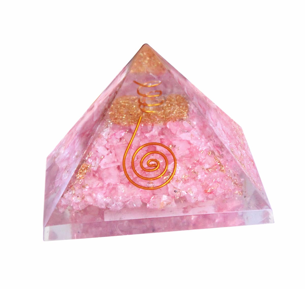 Rose Quartz Orgone Pyramid