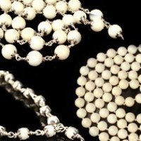 White Coral Necklace Mala