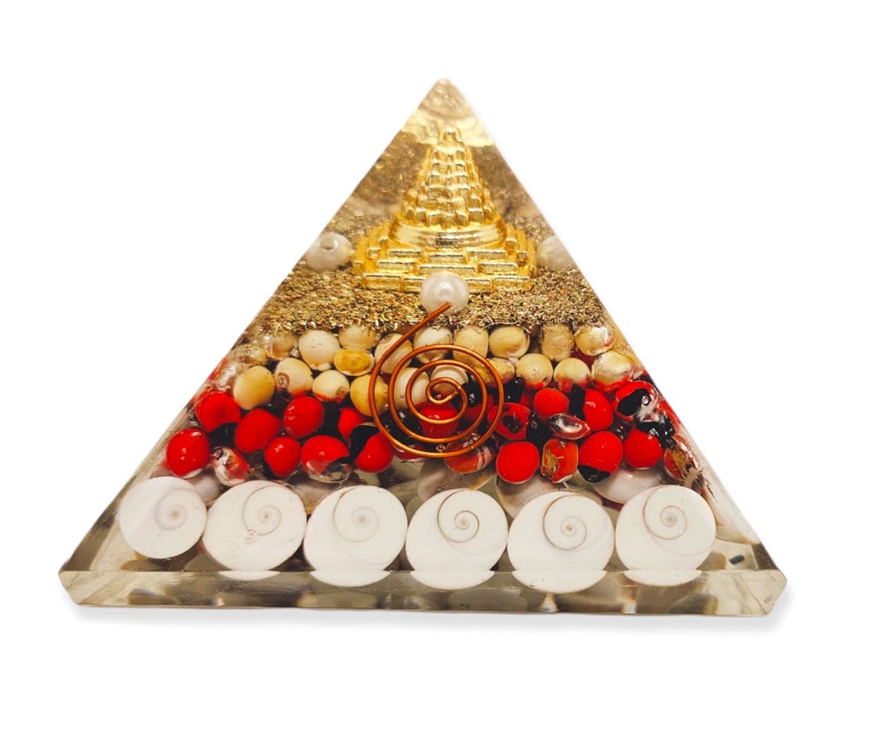 Gomti Chakra Crystal Orgone Pyramid