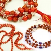 Rudraksha Gems Necklace Mala