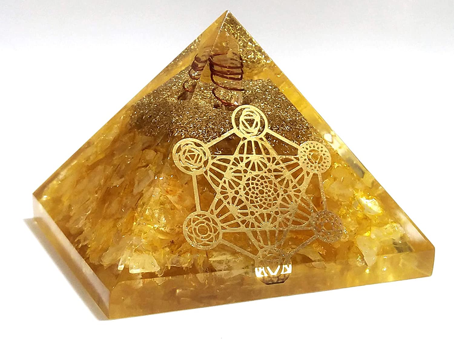 Yellow Citrine Orgone Pyramid