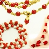 Coral Necklace Mala